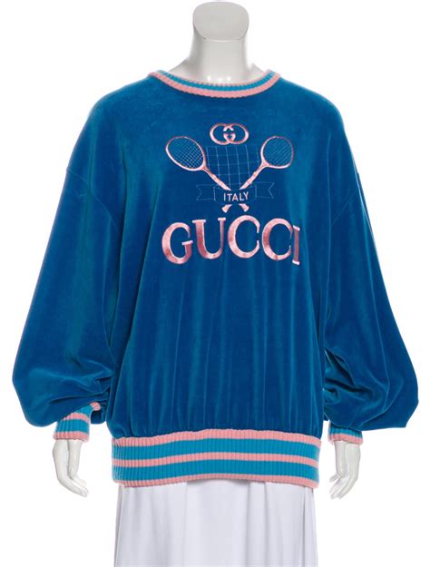 gucci tennis racket sweater|Gucci velour sweatsuit.